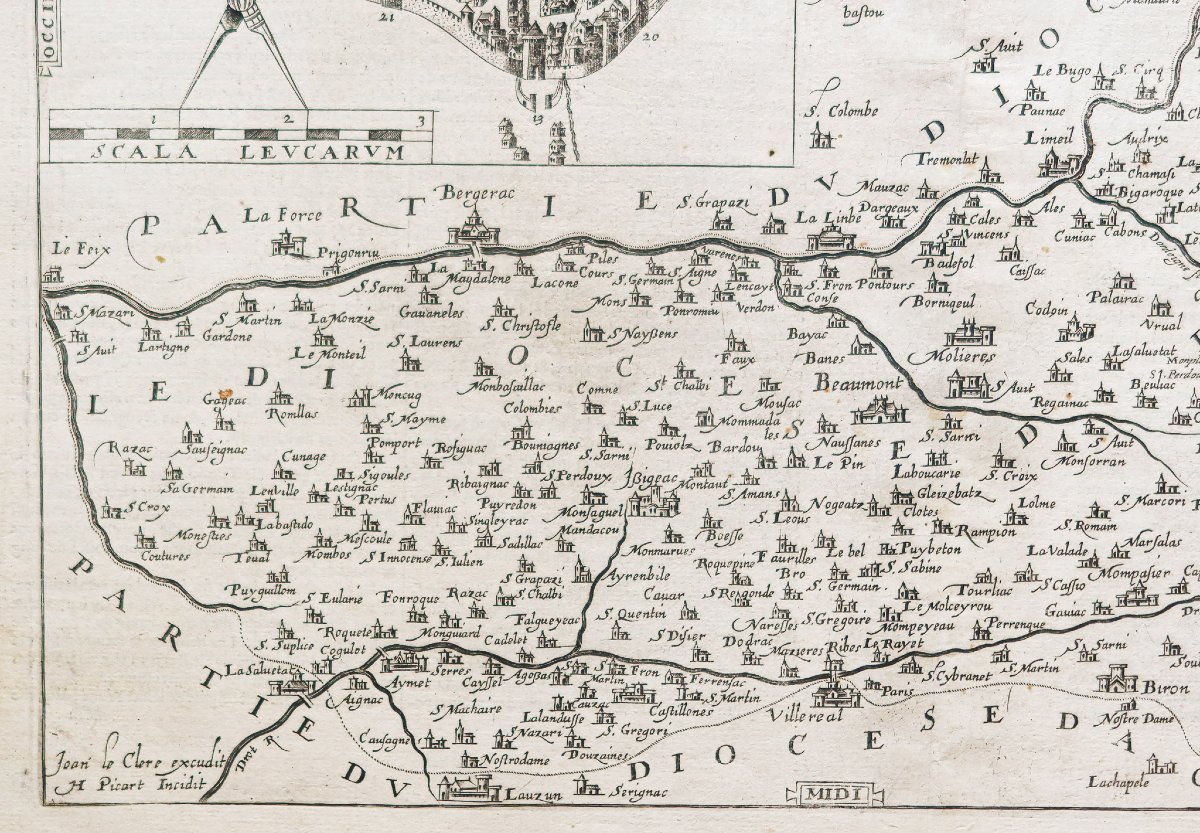 Old Map Of The Périgord - Sarlat - Dordogne-photo-3
