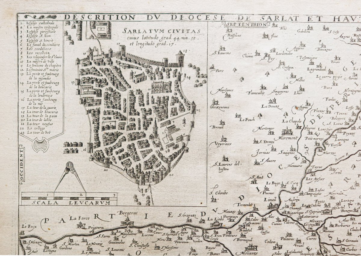 Old Map Of The Périgord - Sarlat - Dordogne-photo-4