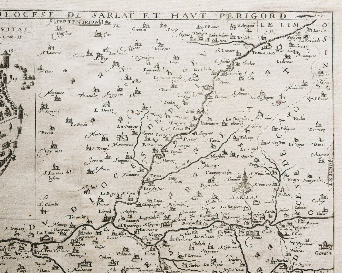 Old Map Of The Périgord - Sarlat - Dordogne-photo-1