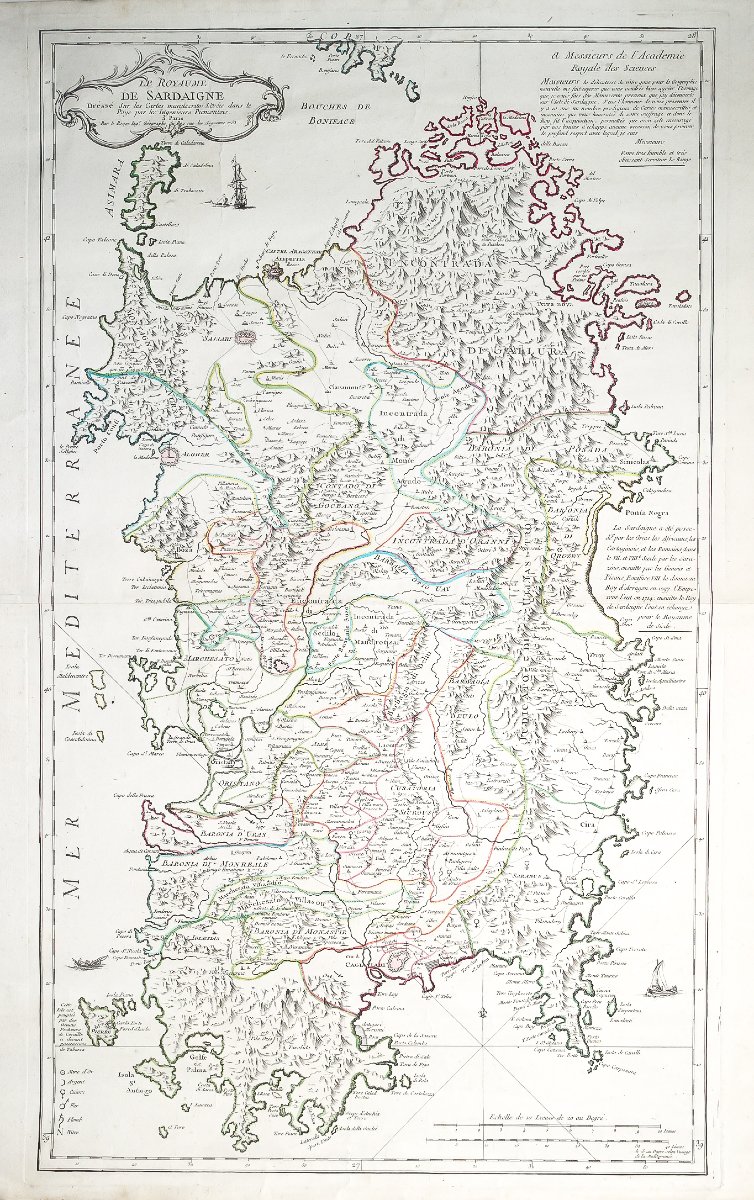 Antique Map - Kingdom Of Sardinia - Italy