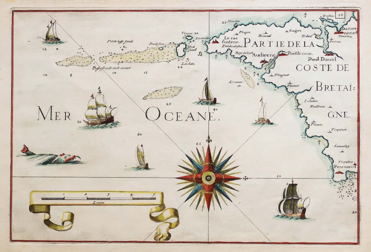 Carte Marine ancienne de la Baie d’Audierne