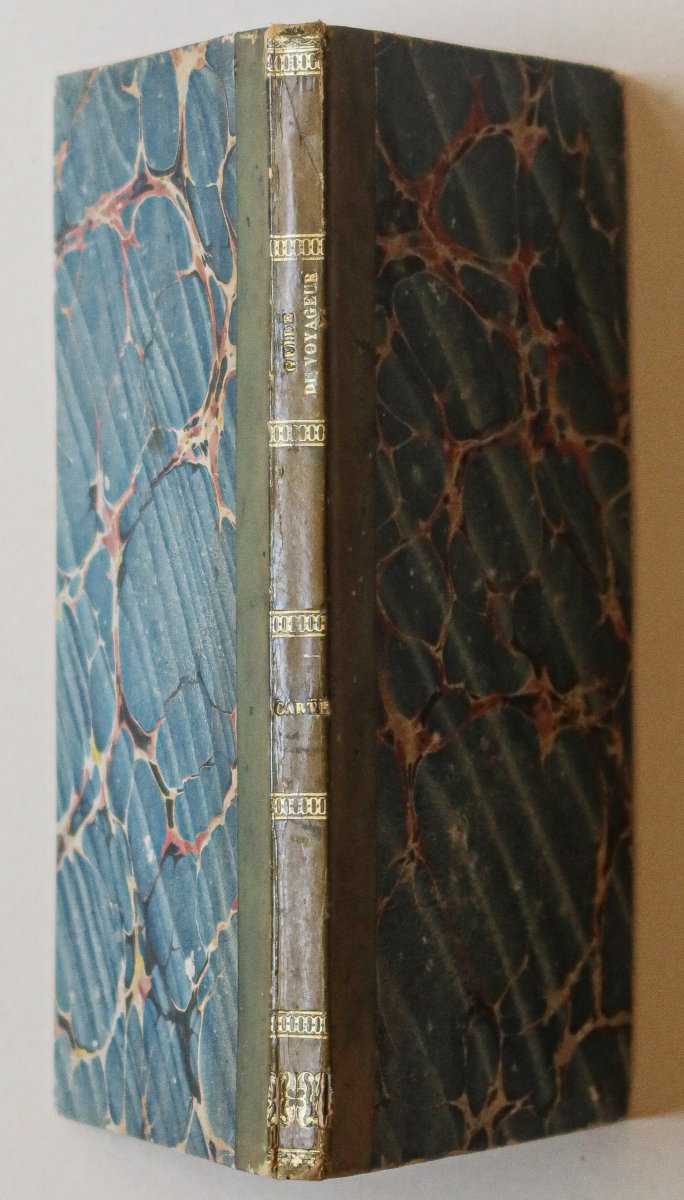 Original Antique Road Map Of France From 1838-photo-1