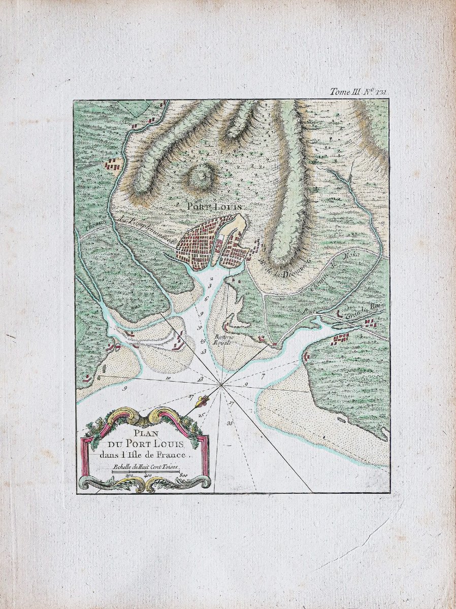 Old Map Of Port Louis, Mauritius-photo-2