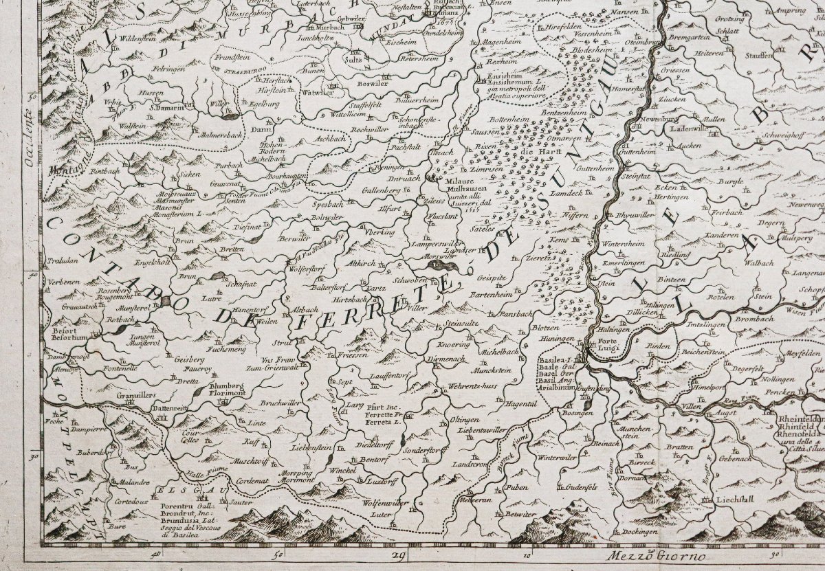 Carte géographique ancienne de l’Alsace-photo-3