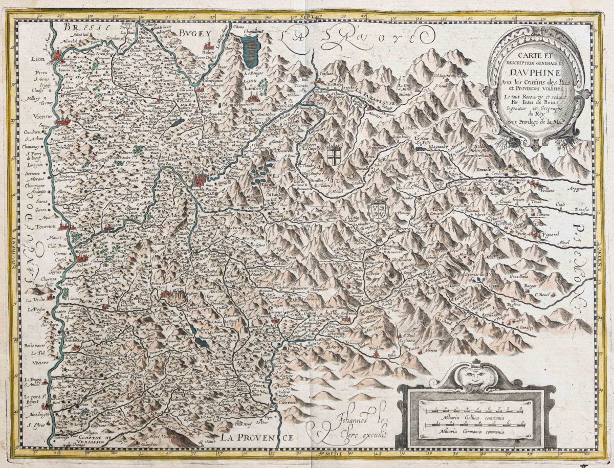 Antique Map Of The Dauphiné