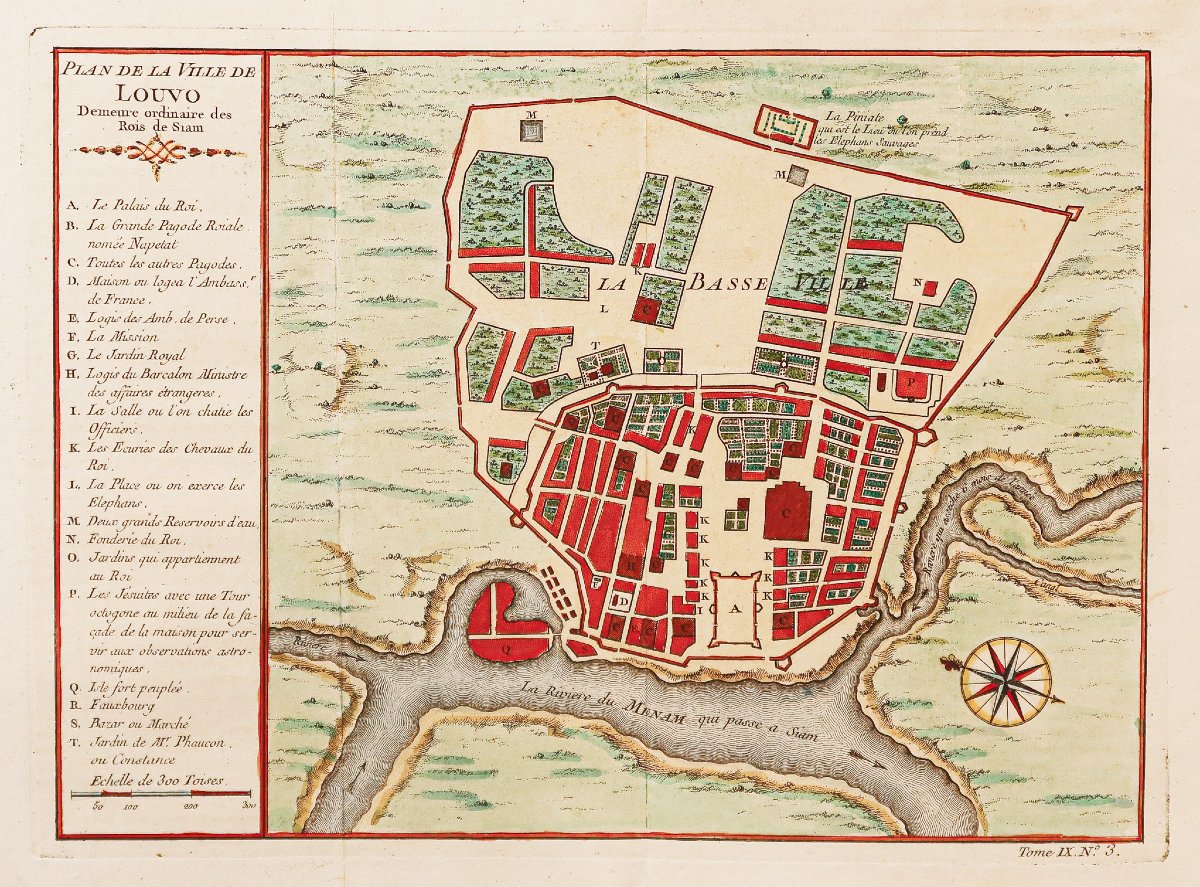 Historic Map Of The City Of Louvo - Lopburi
