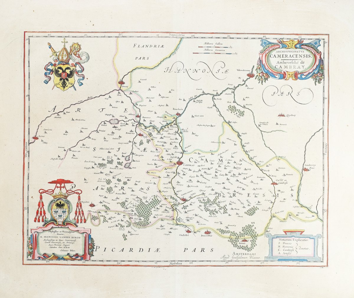 Carte Géographique Ancienne De Cambrai-photo-2