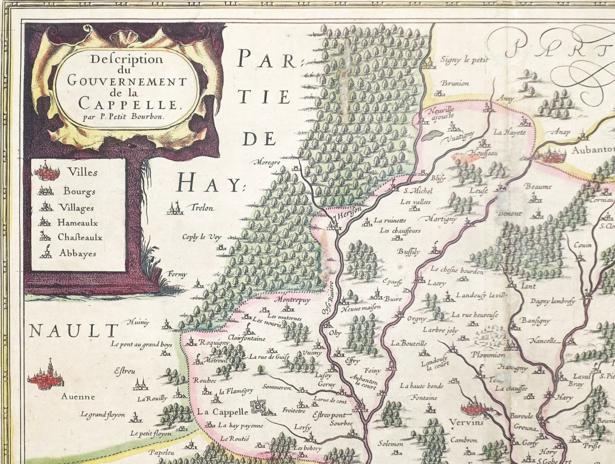 Old Geographic Map Of The Government Of La Capelle-photo-3