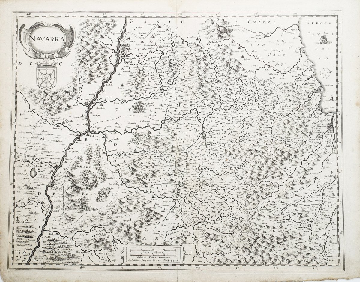 Carte géographique ancienne – Navarre-photo-2