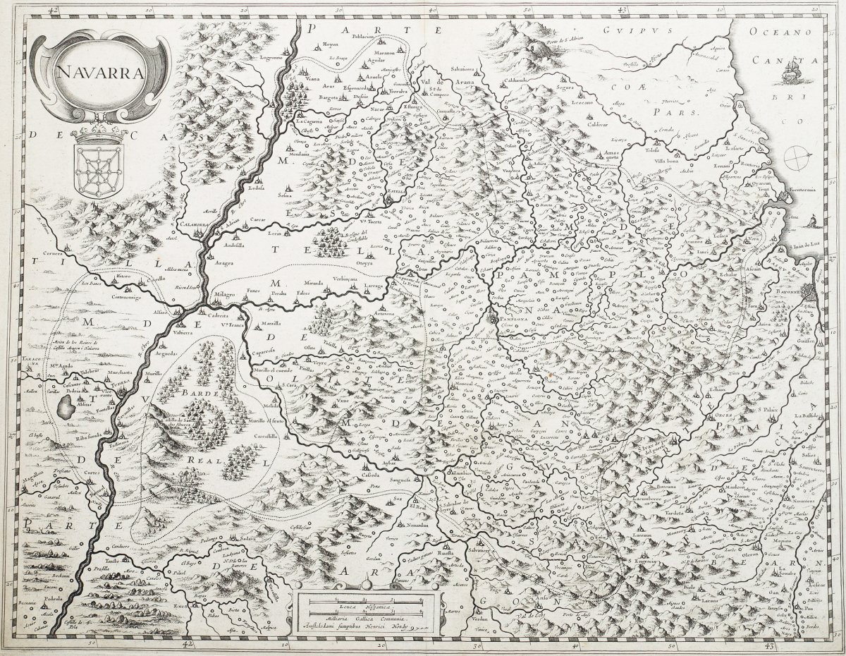 Carte géographique ancienne – Navarre