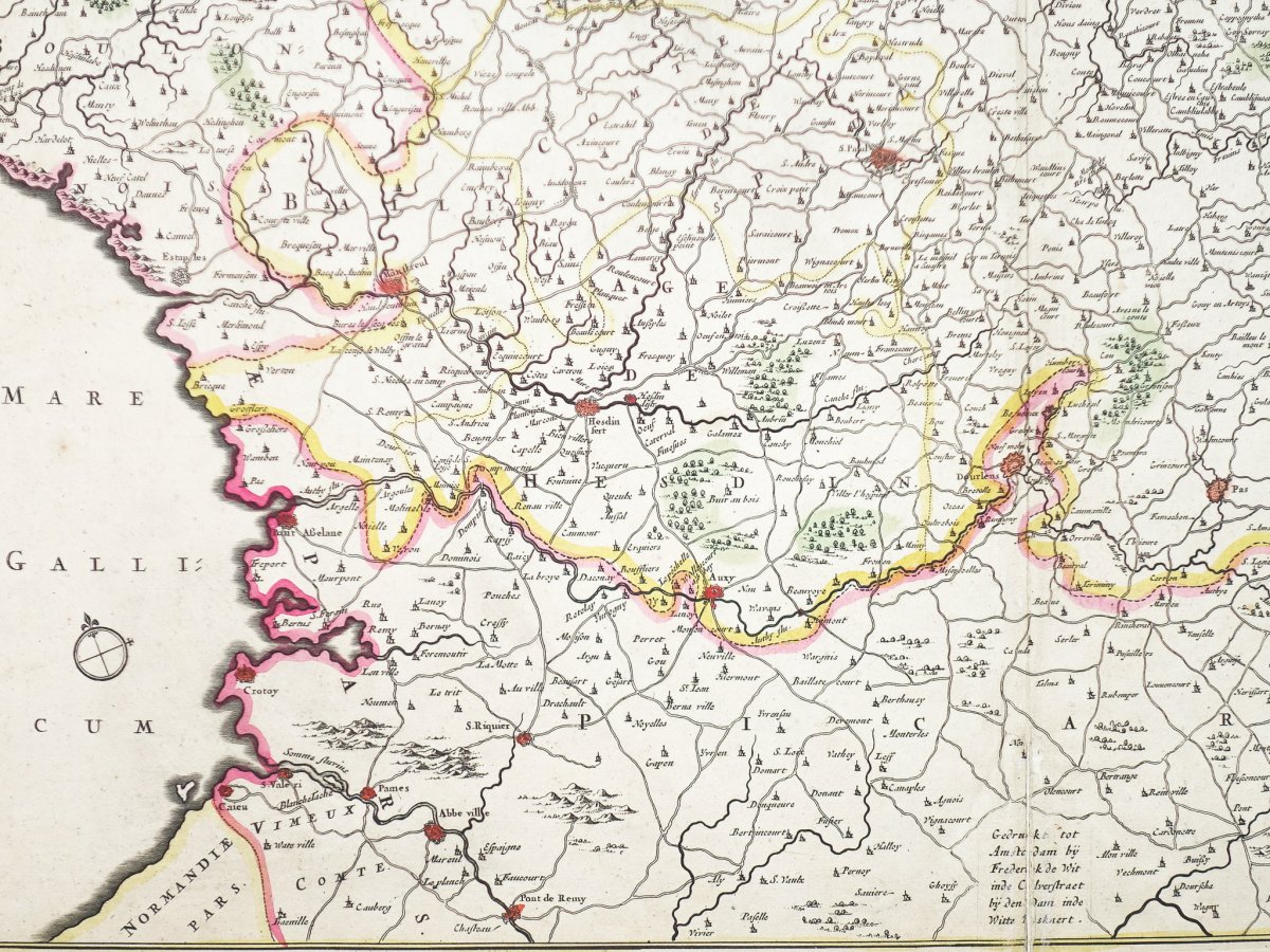 Carte géographique ancienne de l’Artois – De Witt cartographe-photo-2