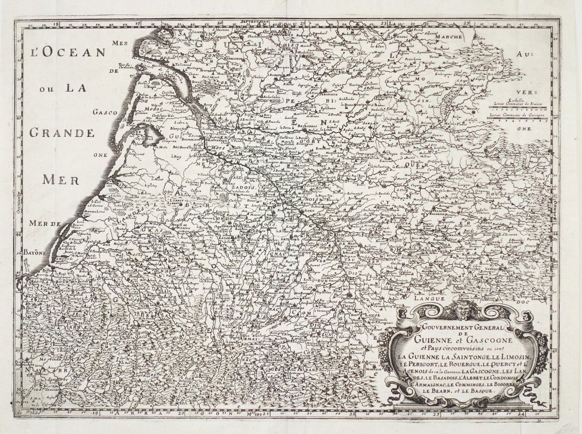 Carte géographique ancienne - Guyenne & Gascogne - Original antique map