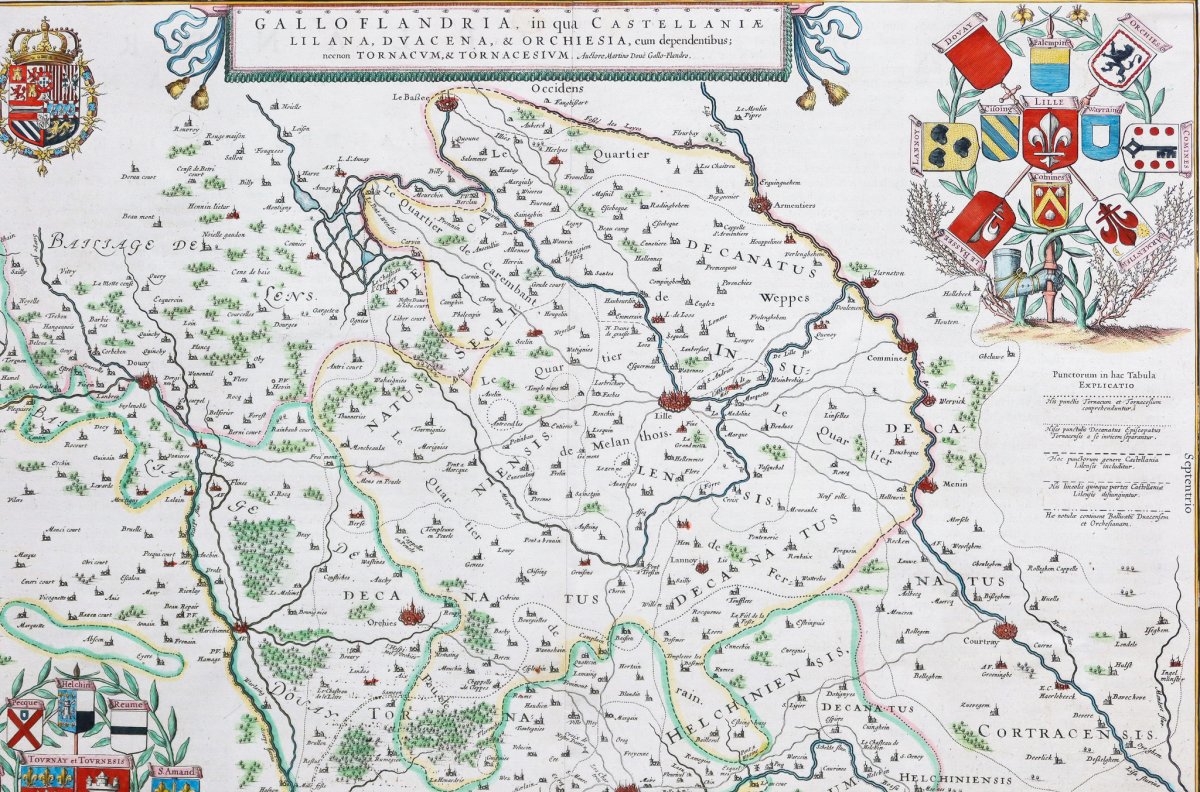 Old Geographic Map Of The Surroundings Of Lille - North-photo-3