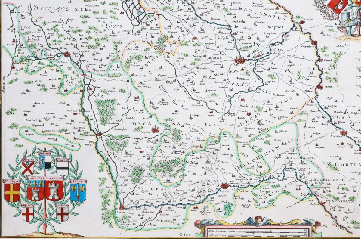 Old Geographic Map Of The Surroundings Of Lille - North-photo-1