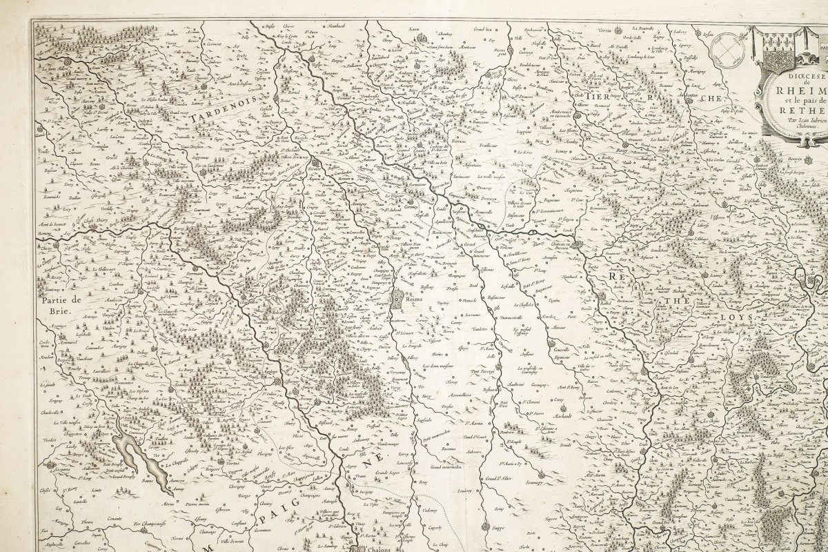 Diocèse De Reims Et Païs De Rethel - Antique Map-photo-1