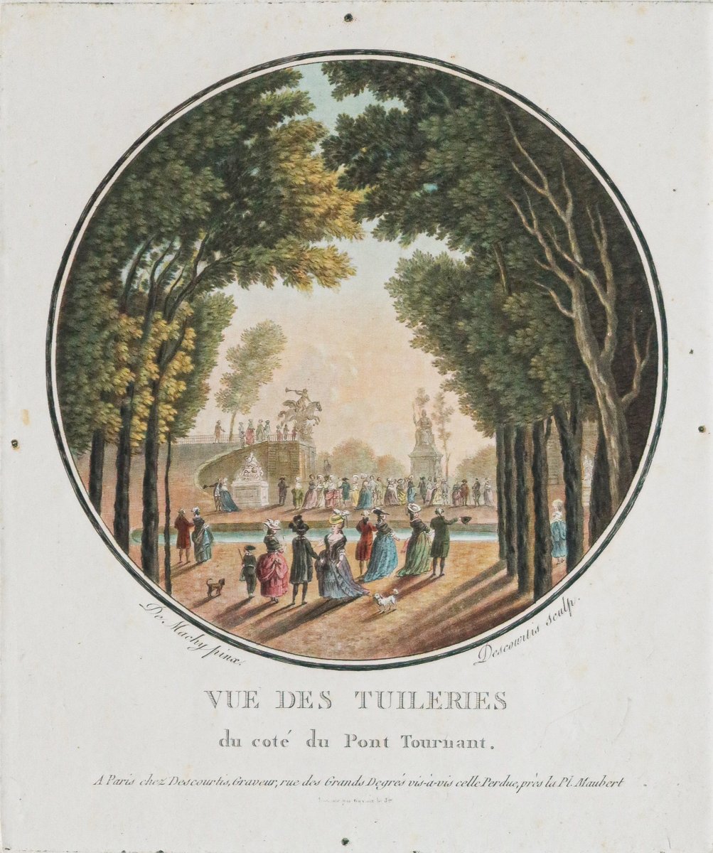 Original Antique Engravings The Tuileries - Paris-photo-3