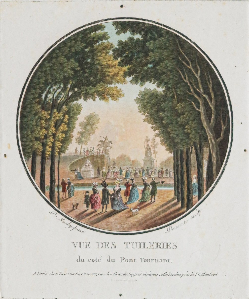 Gravures anciennes des Tuileries à Paris-photo-3