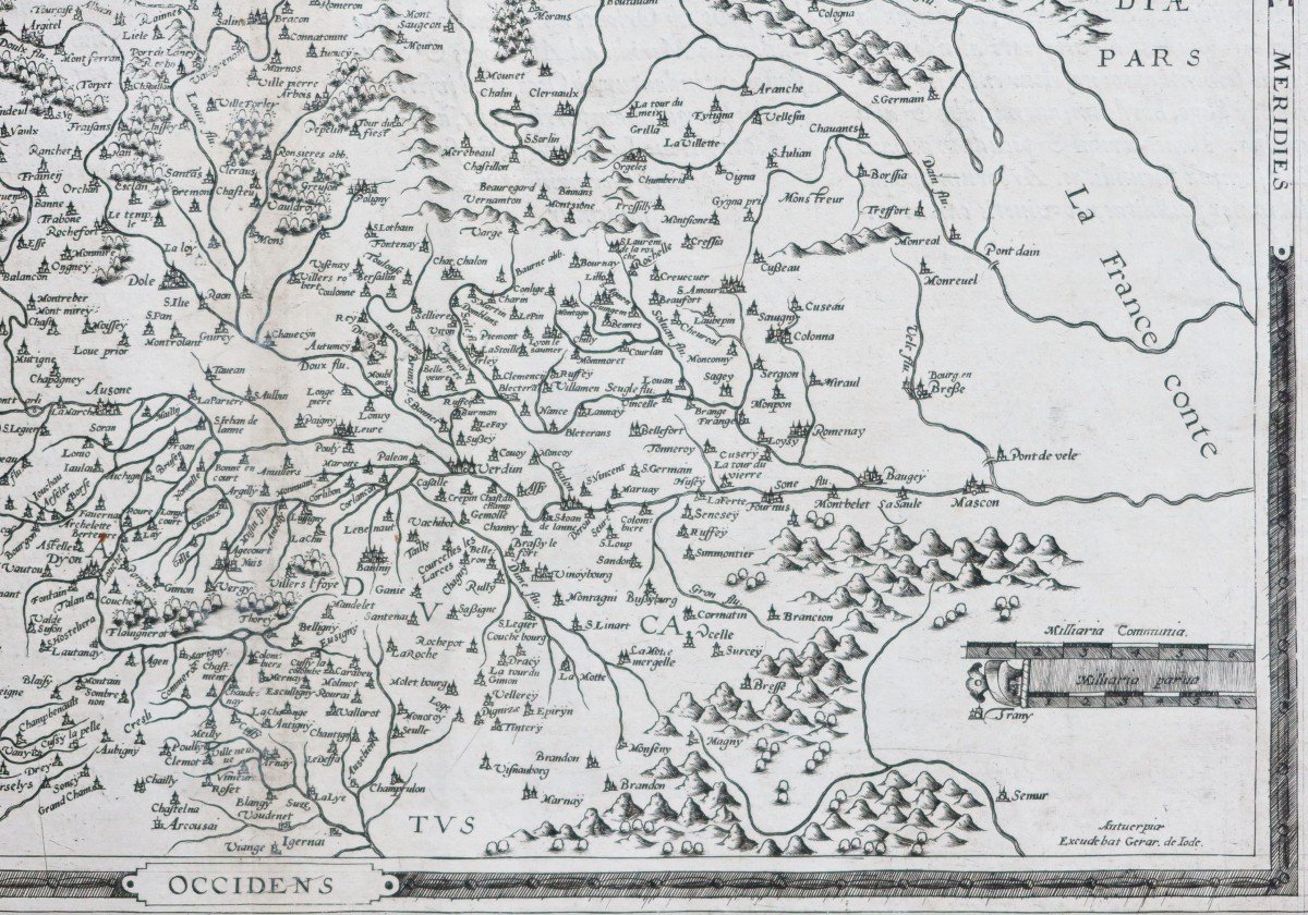 Antique Map Of Bourgondy - De Jode Catographe-photo-2