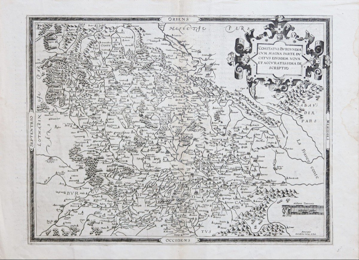 Antique Map Of Bourgondy - De Jode Catographe-photo-1