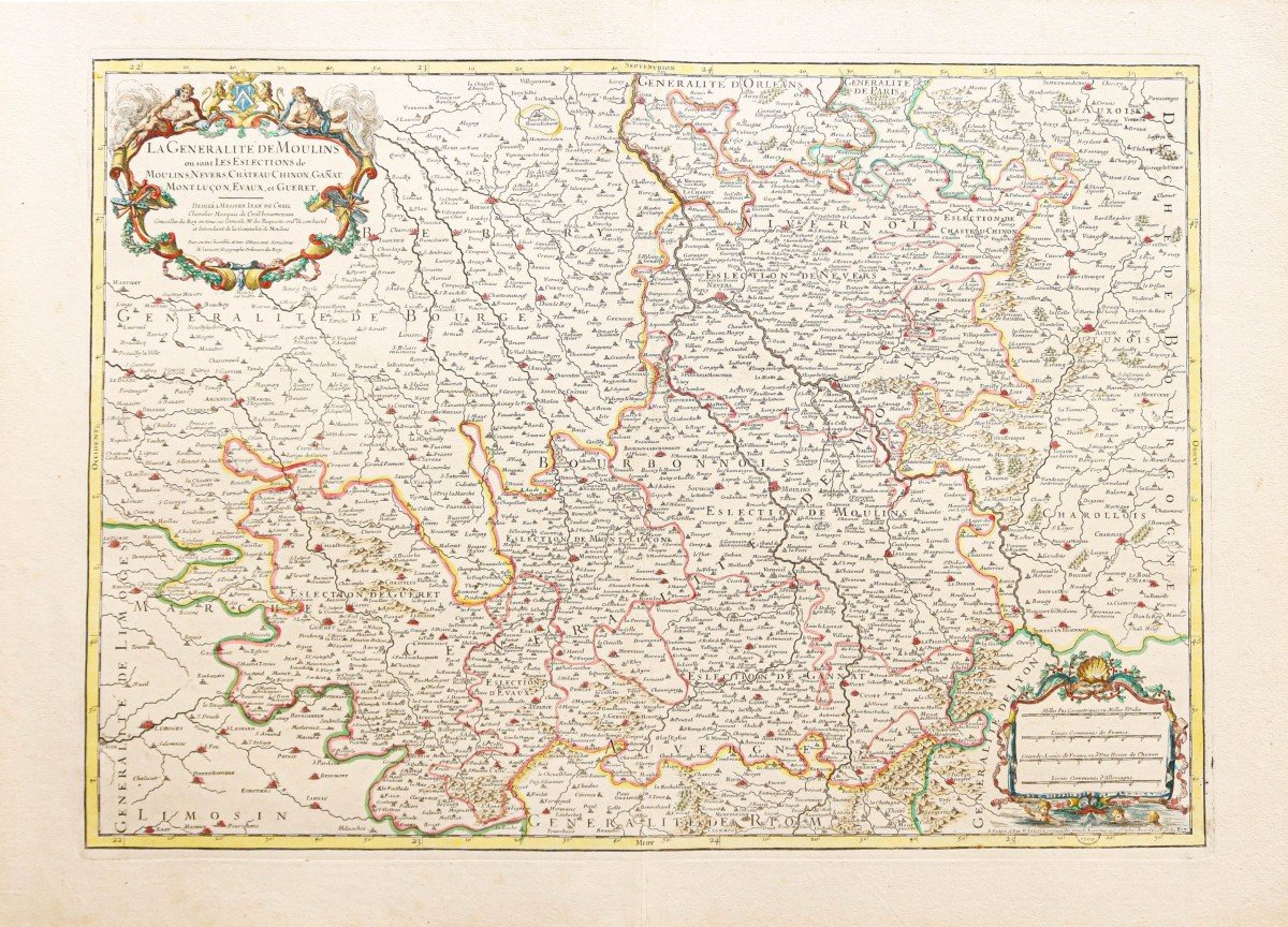 Old Geographical Map Of Auvergne-photo-2