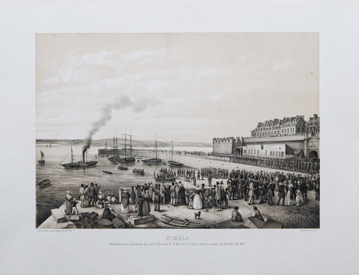 Gravure Ancienne De Saint Malo