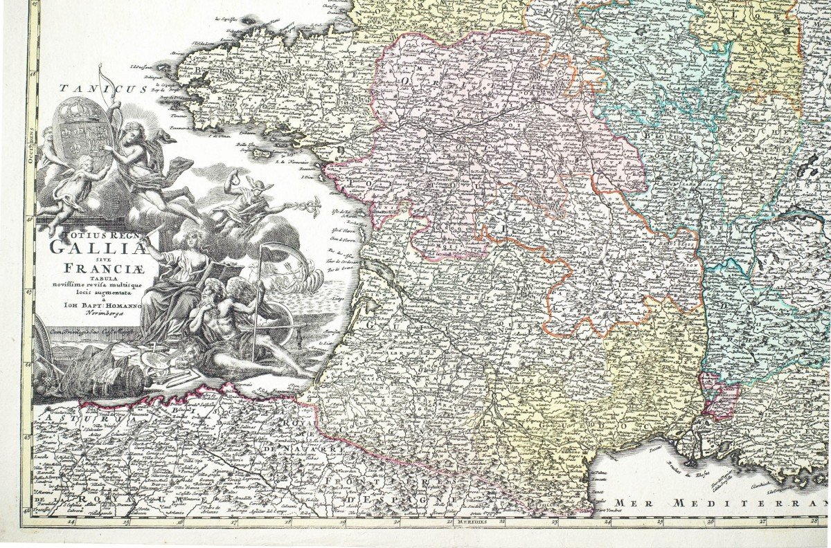 18th Century Map Of France-photo-2