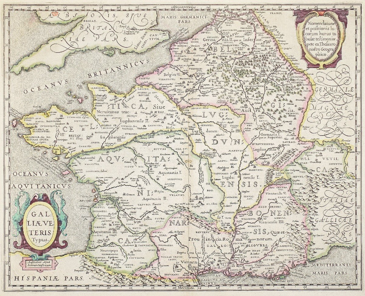 Carte Géographique Ancienne De La France – Galliae