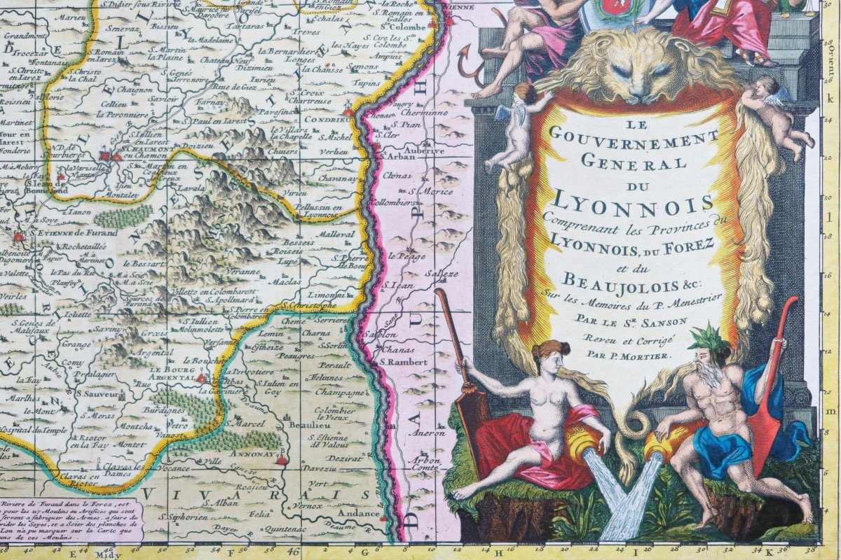 Carte Géographique Ancienne Du Lyonnais Et Forez-photo-1
