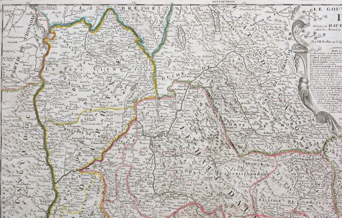 Carte Géographique Ancienne Du Dauphiné-photo-4