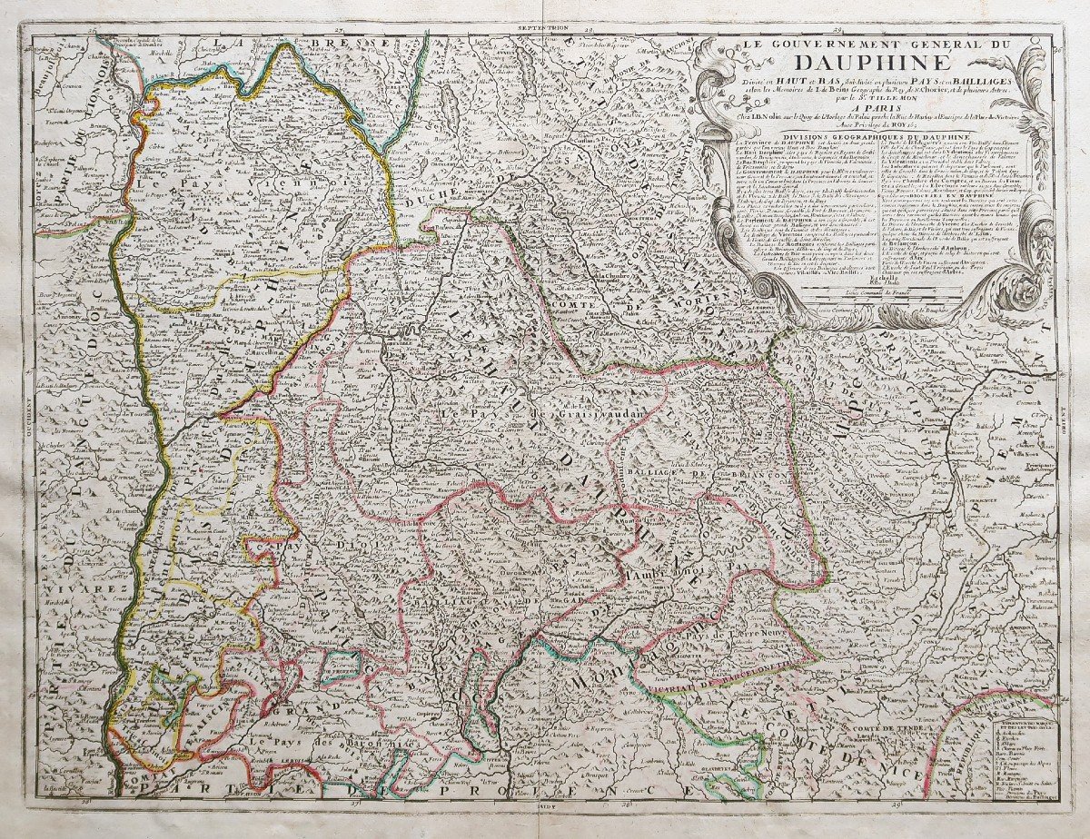Carte Géographique Ancienne Du Dauphiné