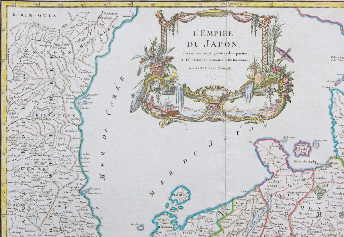 Ancient Geographic Map Of Japan & Korea-photo-3