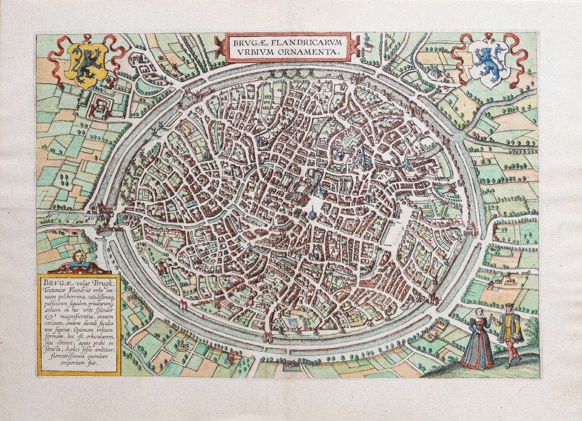 Old Map Of Bruges-photo-2