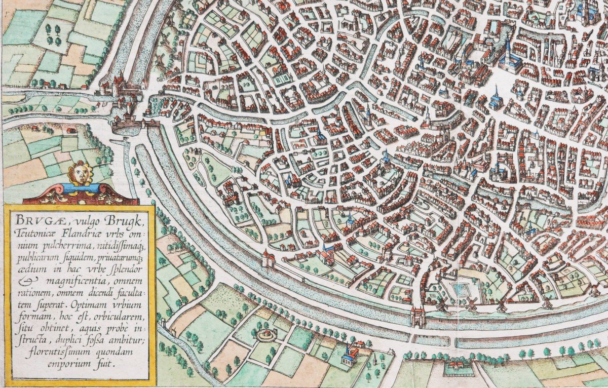 Old Map Of Bruges-photo-3