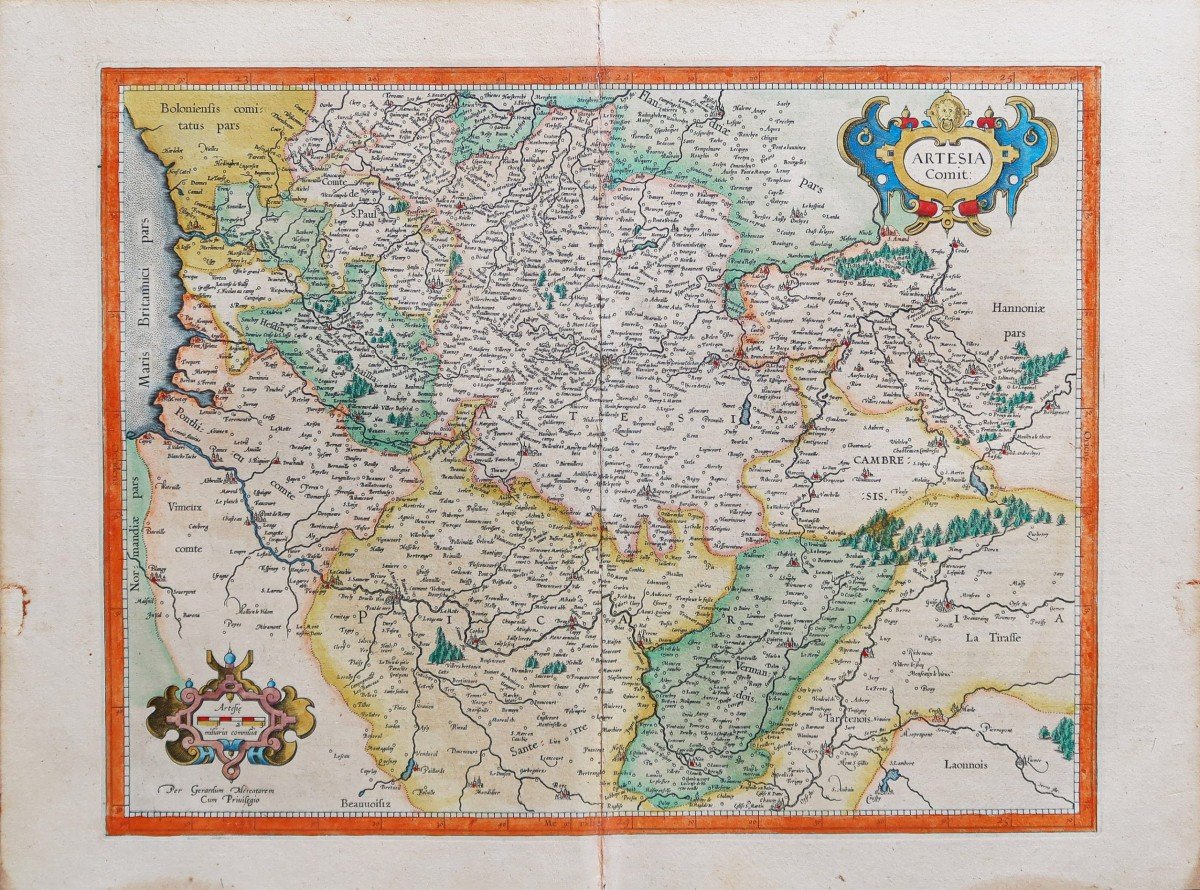 Carte Géographique Ancienne Du Nord Et  Artois- Mercator-photo-2
