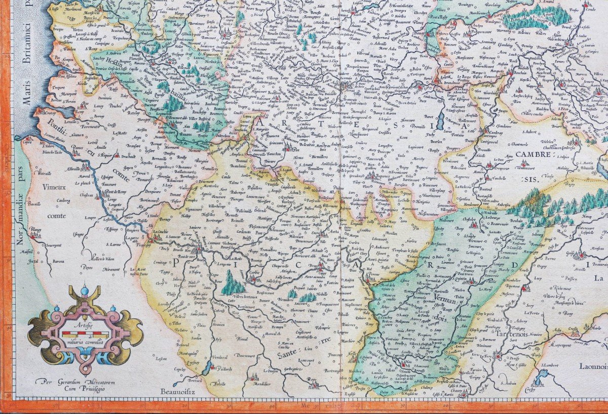 Carte Géographique Ancienne Du Nord Et  Artois- Mercator-photo-3