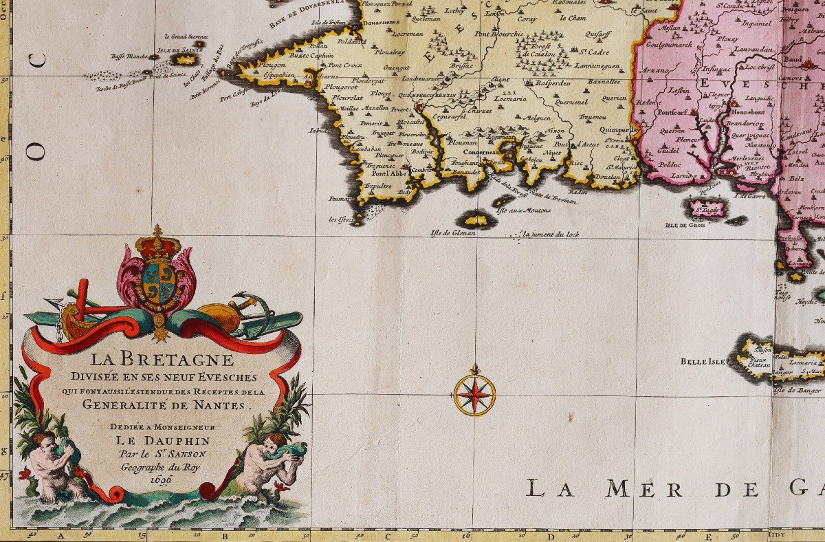 Carte Géographique Ancienne De La Bretagne-photo-4
