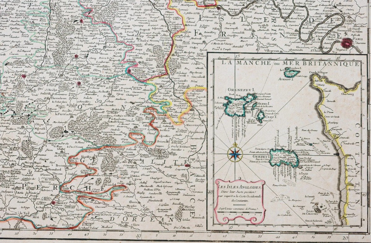 Carte géographique ancienne de la Normandie-photo-4