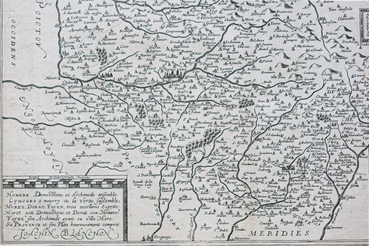 Carte Géographique Ancienne Du Limousin-photo-2
