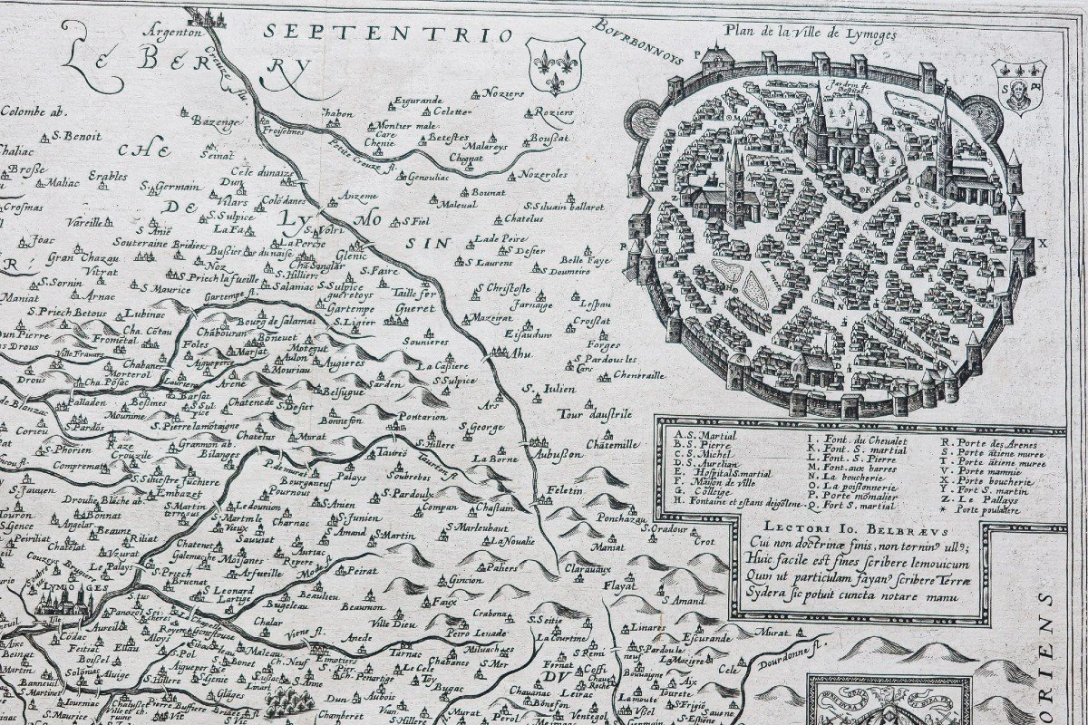 Carte Géographique Ancienne Du Limousin-photo-3