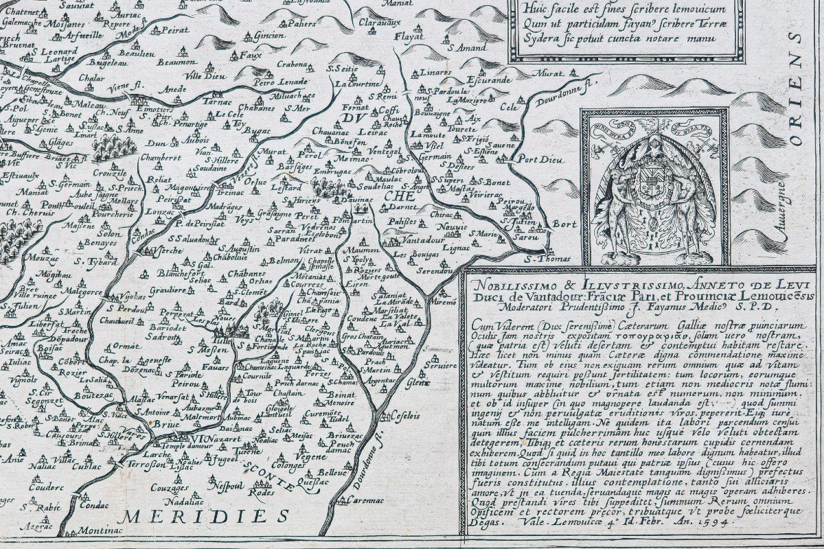 Carte Géographique Ancienne Du Limousin-photo-4