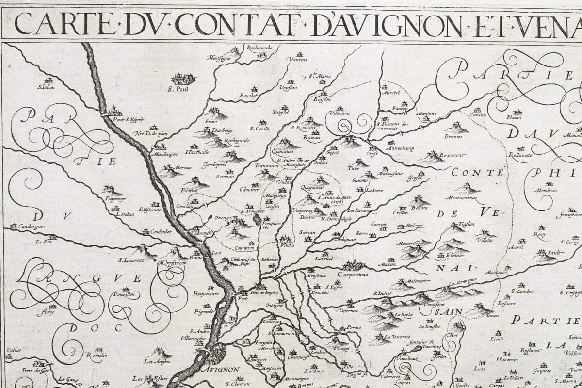 Carte Géographique Ancienne Du Contat D’avignon Et Venaissin-photo-2