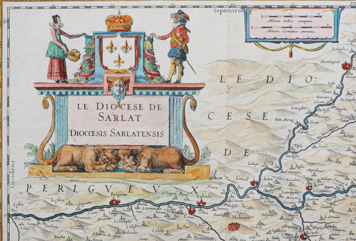Carte Géographique Ancienne Du Diocèse De Sarlat-photo-3