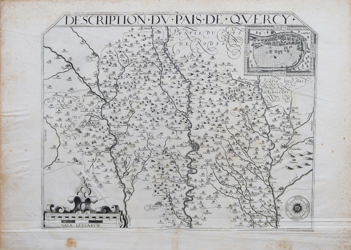 Carte Géographique Ancienne Du Quercy-photo-2