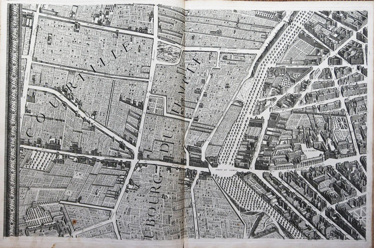 Plan Original De Paris Du 18ème Siècle – Turgot Michel Etienne-photo-3