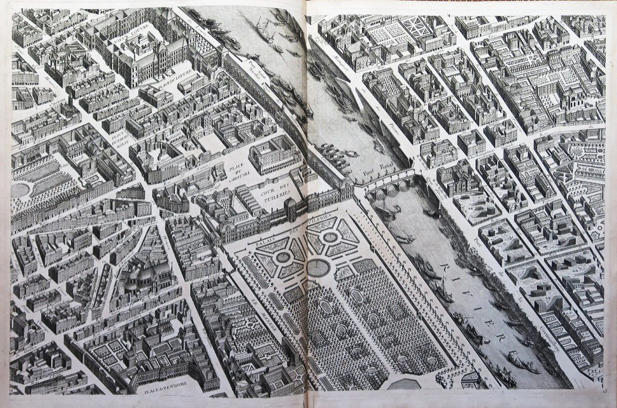 Plan Original De Paris Du 18ème Siècle – Turgot Michel Etienne