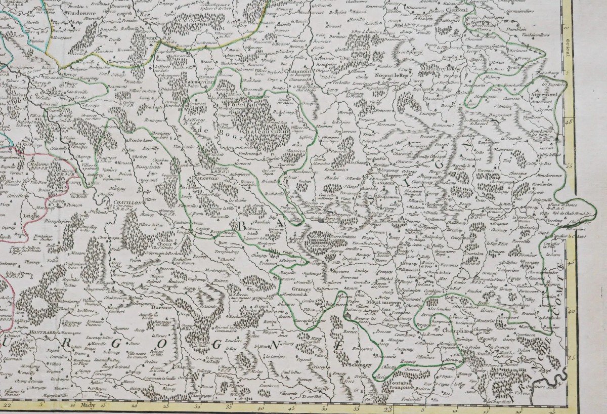 Carte Géographique Ancienne De La Champagne-photo-3