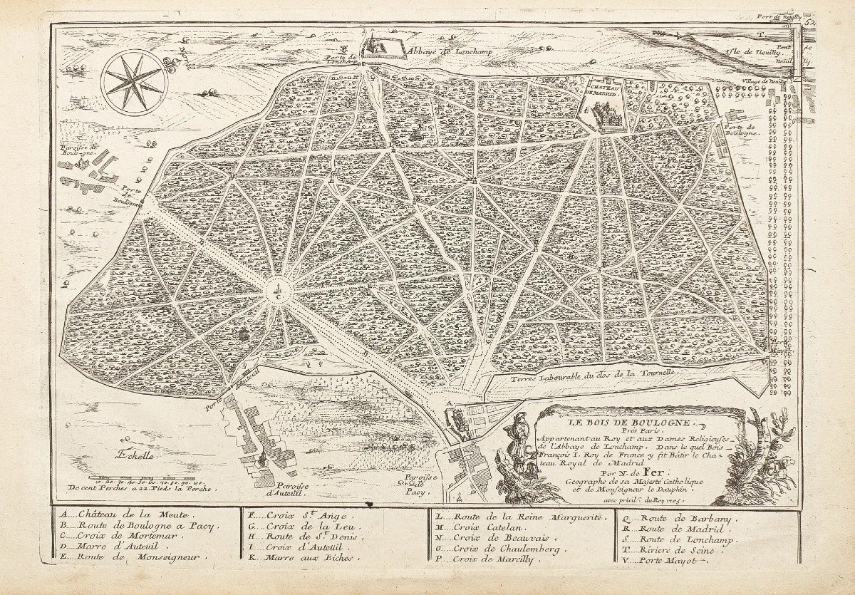 Carte Ancienne Du Bois De Boulogne