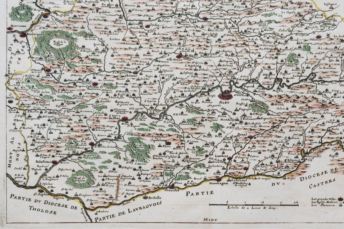 Carte Ancienne Du Diocèse D’albi-photo-4