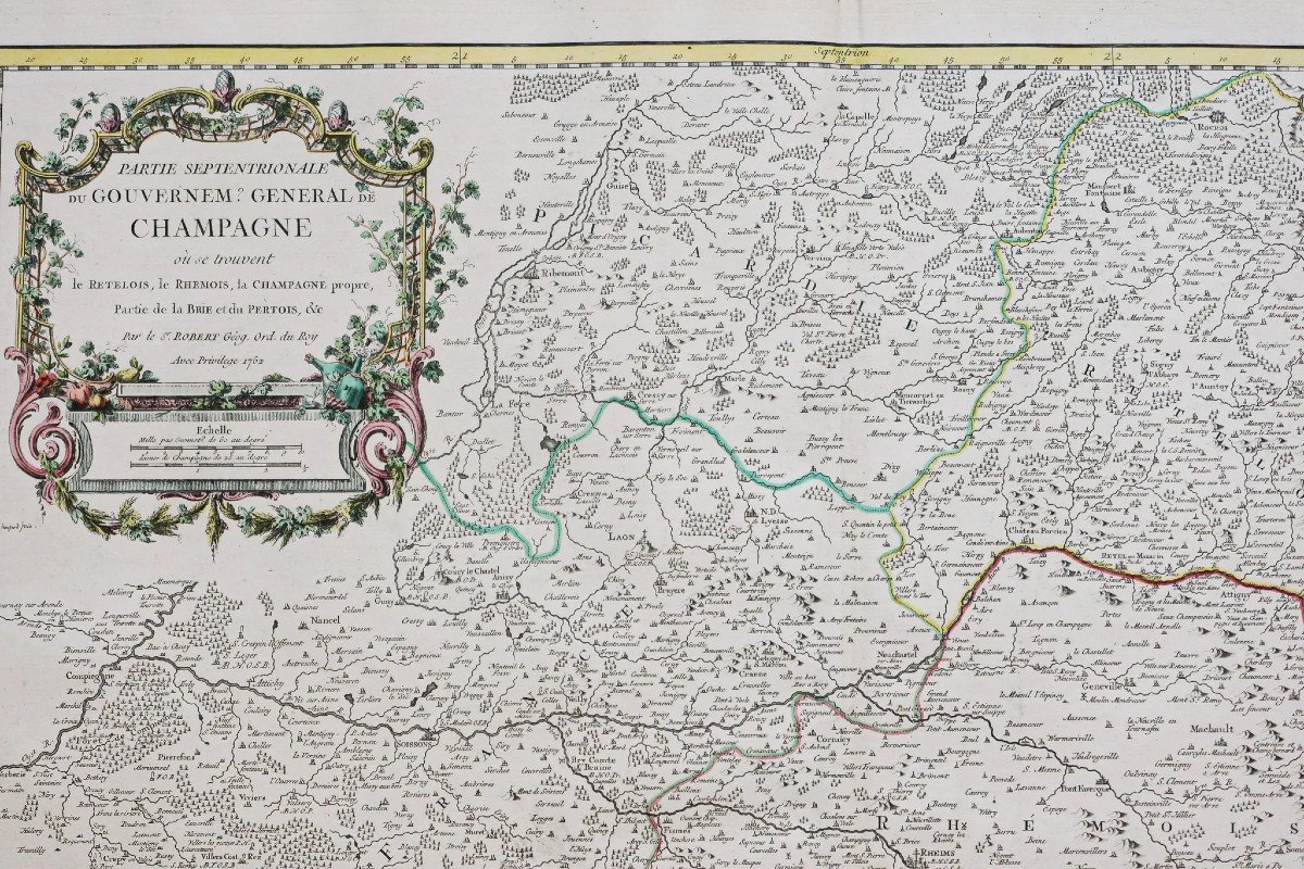 Old Map Of Champagne-photo-4