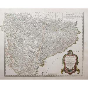 Carte Géographique Ancienne de l'Espagne - Catalogne